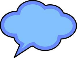 Speech Bubble Icon In Blue Color. vector