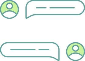 User Chat Icon In Green And White Color. vector