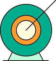 Target Icon In Green And Orange Color. vector