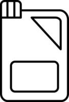 Canister Icon Or Symbol In Black Line Art. vector