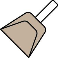 Isolated Dustpan Icon In Grey And White Color. vector