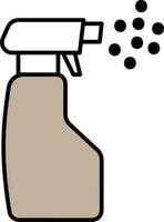 Spray Bottle Icon In Grey And White Color. vector