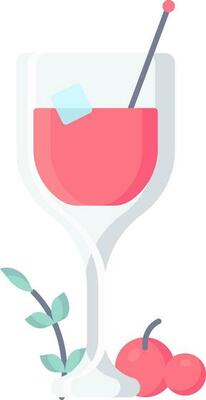 Isolated Colorful Orange Juice Glass Icon in Flat Style.