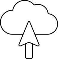 Upload To Cloud Icon Or Symbol In Linear Style. vector