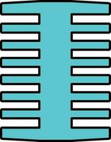 Isolated Lice Comb Icon in Line Art. vector
