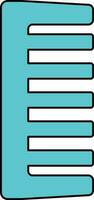 Illustration of Hair Comb Icon in Flat Style. vector