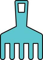 Isolated and Vector Illustration Afro Pick Icon in Flat Style.