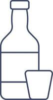 Isolated Vector Illustration of Bottle Icon in Line Art.