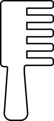 Vector Illustartion of Hair Comb Icon in Line Art.