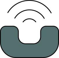 WIFI Calling Icon In Gray Color. vector