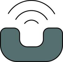 Wifi vocación icono en gris color. vector