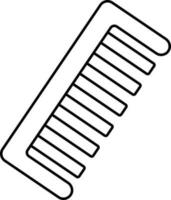 Comb Icon in Thin Line Art. vector