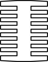 Isolated Lice Comb Icon in Line Art. vector