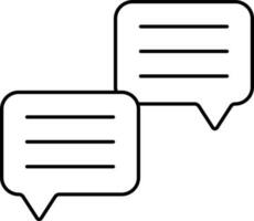 Chat Icon In Black Outline. vector