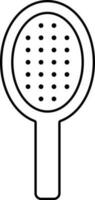 Isolated Paddle Brush Icon in Thin Line Art. vector