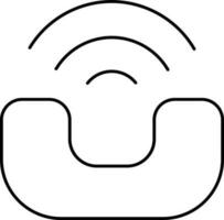 WIFI Calling Icon In Line Art. vector