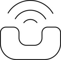 WIFI Calling Icon In Line Art. vector