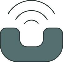 WIFI Calling Icon In Gray Color. vector