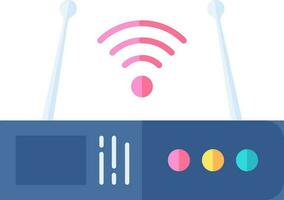 Wireless Router Icon In Blue Color.. vector