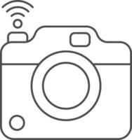 Illustration of Camera Icon In Flat Style. vector