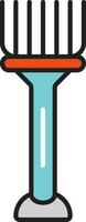 Flat Style Rake Colorful Icon. vector