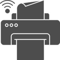 Printer Icon In Gray And White Color. vector