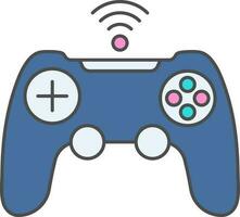 juego controlador icono en azul color. vector