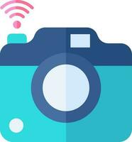 Illustration of Camera Icon In Blue Color. vector