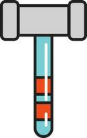 Colorful Hammer Icon In Flat Style. vector