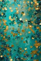 Teeny tiny tulle sparkles glam white and turquoise hd wallpaper, in the style of red and yellow, vibrant academia, poured, dark gold and teal, psychedelic. photo