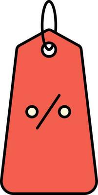 Isolated Discount Tag Icon In Red Color.