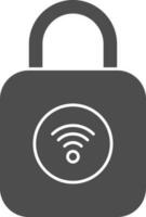 Padlock Icon In Gray And White Color.. vector