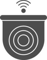 CCTV Camera Icon In Gray And White Color. vector