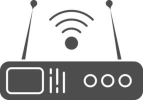 Wireless Router Icon In Gray And White Color.. vector