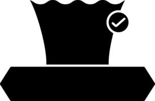 Check Tissue Box Icon In Black Color. vector