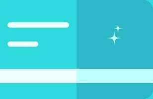 Illustration Of Payment Card Icon In Cyan Color. vector