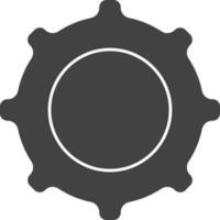 Setting Or Cogwheel Icon In Gray And White Color. vector