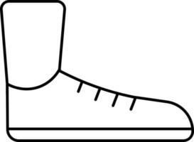 Boot Icon In Black Outline. vector