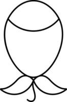 globo icono en negro línea Arte. vector