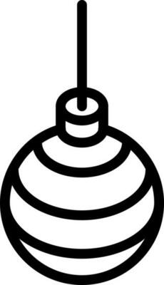 Illustration of Bauble Icon in Thin Line Art.