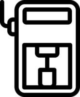 Isolated Coffee Machine Icon in Line Art. vector