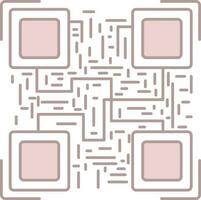 Isolated QR Code Icon In Pink And White Color. vector