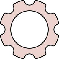 Setting Or Setup Icon In Pink And White Color. vector