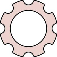 Setting Or Setup Icon In Pink And White Color. vector