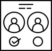 Linear Style Candidate Select Icon. vector