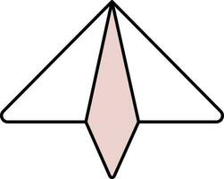 Isolated Paper Plane Icon In Pink And White Color. vector