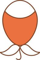 Balloon Icon In Orange And White Color. vector