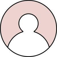 Profile Icon Or Symbol In Pink And White Color. vector