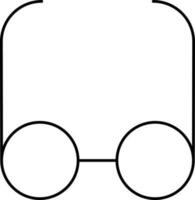 Goggle Icon In Black Line Art. vector