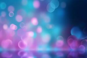 A blurred covalt blue light, pink light abstract background with bokeh glow, Illustration. photo